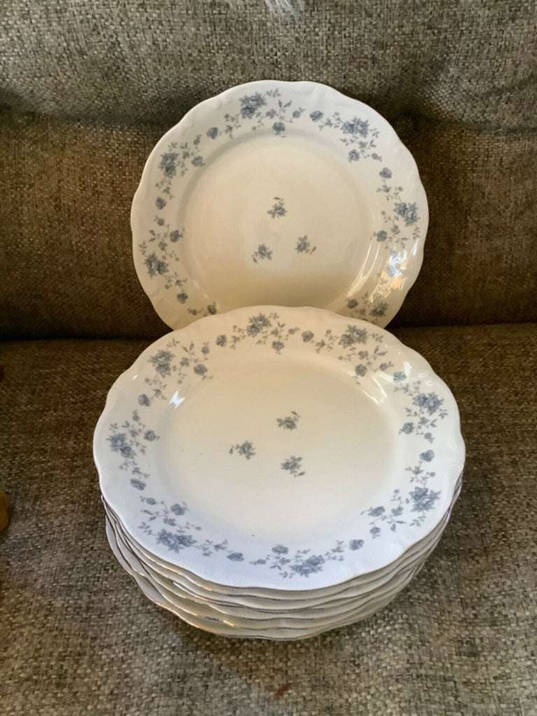 Crowning Touch Porcelain Enamel Cookware Set Haviland China Blue Garland
