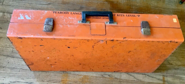 Vtg 1968 Peabody Language Development Learning Tool Kit Level P Metal Case  RARE