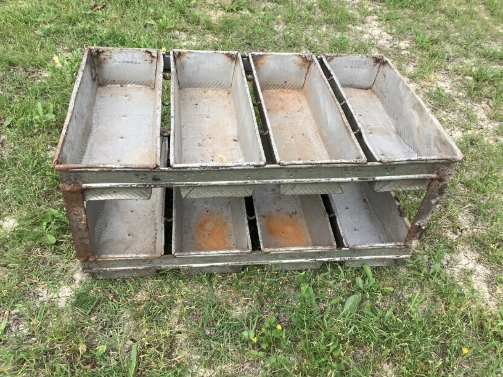 Vintage Bread Loaf Mold  Cylinder  8 Tube Pan bakery commercial Lockwood