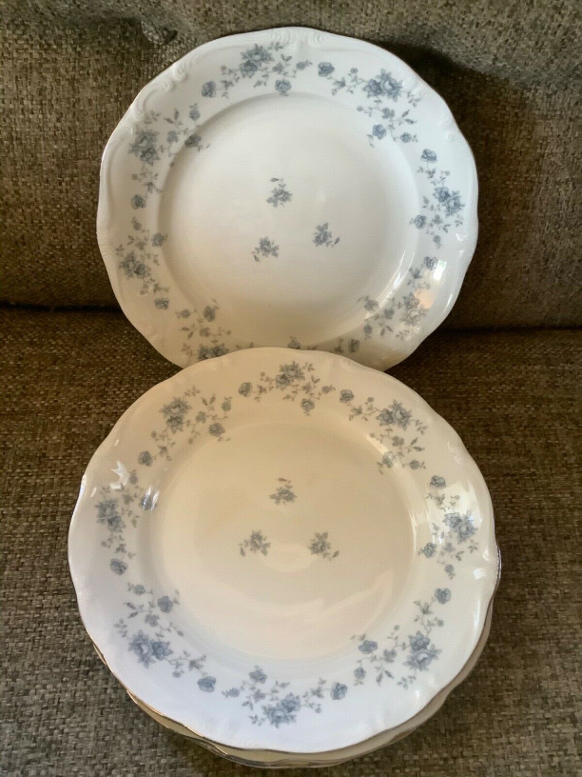 Johann Haviland Bavaria Germany BLUE GARLAND Dinner Plate - Set of 4