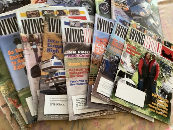 Wingworld Magazine November  2004-2009 gold Wing  motorcycle lot of 23