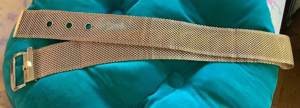 Vintage Women’s  Gold Toned  Metal Mesh Belt with buckle