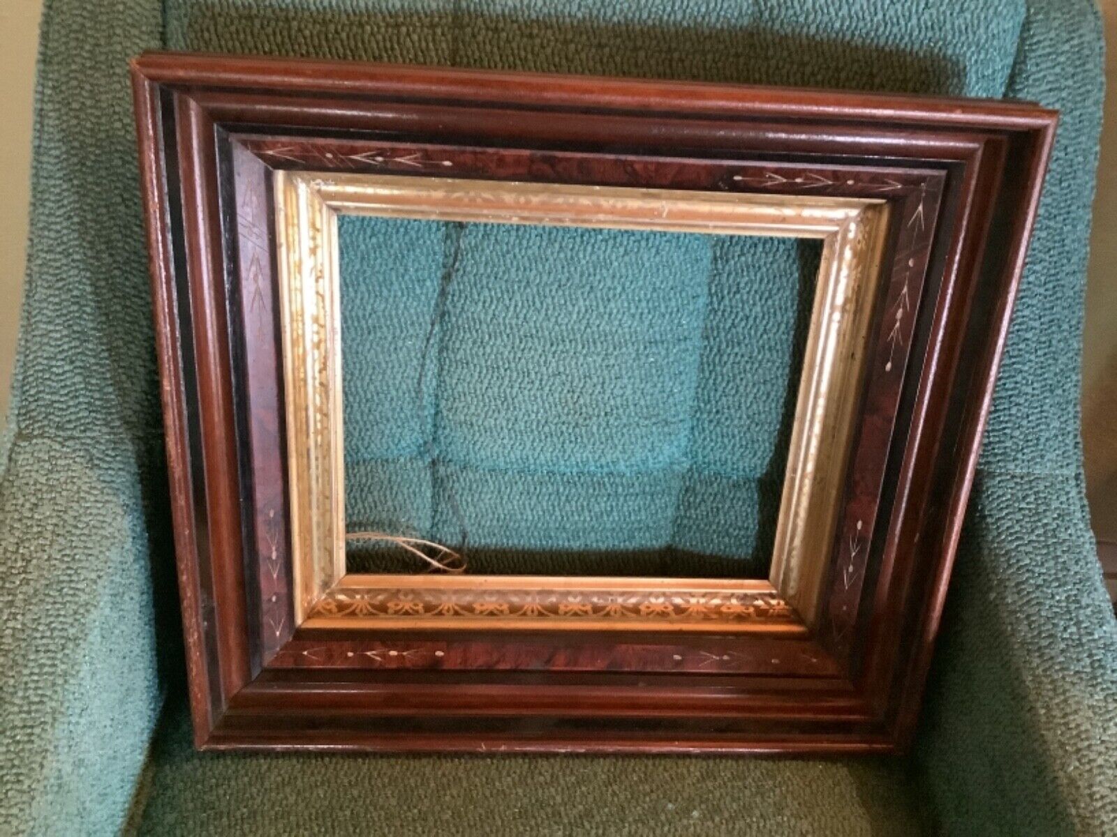 Vintage antique Deep layered Wooden Wood picture Frame for art or painting