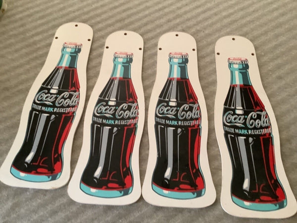 4 Coke Bottle Blades For Vintage Coca Cola Lighted Ceiling Fan FOR PARTS
