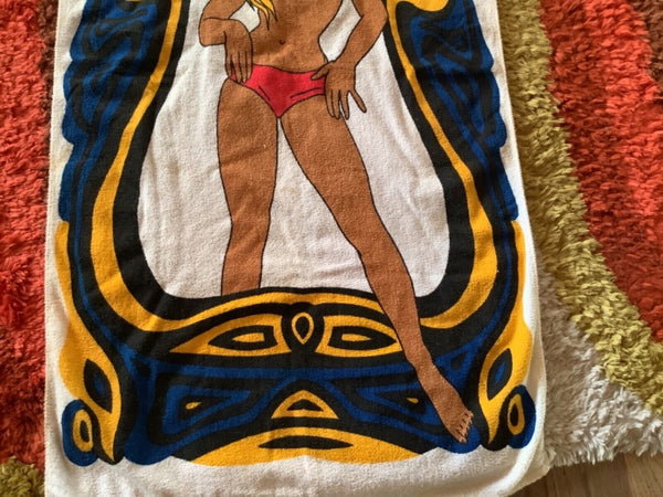 Vintage Beach Pool Towel bikini GIRL Novelty WANTED Brazil