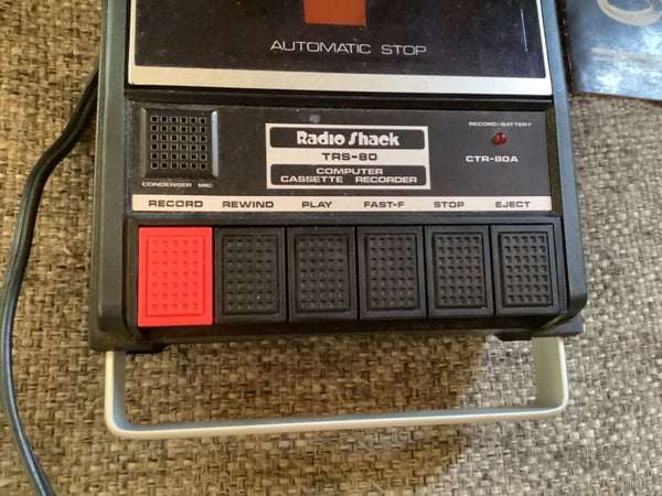 Radio Shack Realistic TRS-80 CTR-80A 26-1206 Computer Cassette Recorder Working
