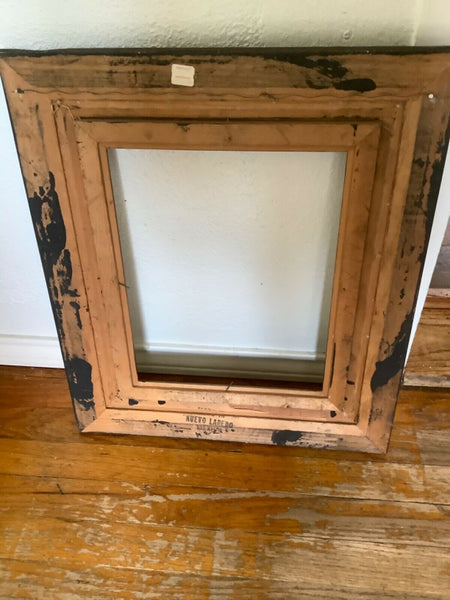 VTG Wood wooden mid century Picture Frame Made In Mexico