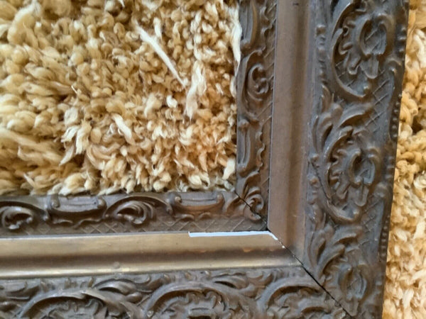 Large VINTAGE ANTIQUE GOLD FRAME GILT GESSO wood  Floral PICTURE FRAME