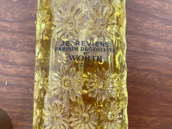 Vintage Paris France Je Reviens House of Worth Parfum de Toilette 2 oz Perfume