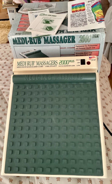 MEDI-RUB Foot Massager 2000 Plus Two Speed Chiropractic Therapy Massager box