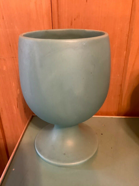 McCoy USA Pottery Turquoise Deco Vase Vintage  Aqua Green blue