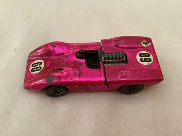 HOT WHEELS RED LINE FERRARI 312P HOT PINK w DECALS