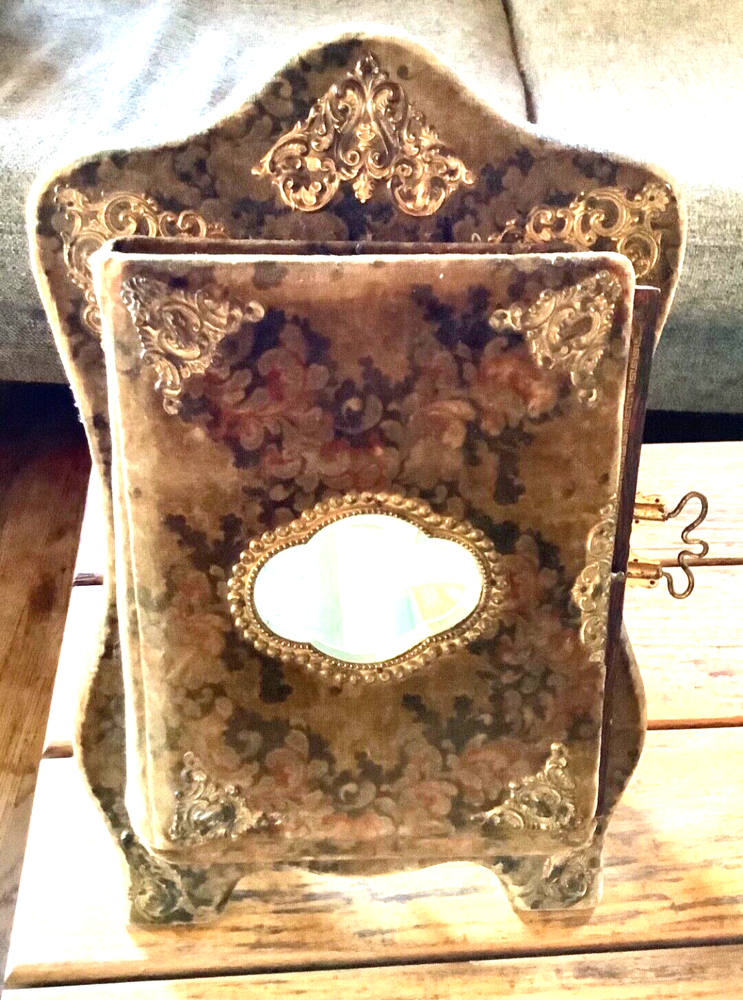 Vintage Victorian 1890s Photo picture  Album with Stand Mirror