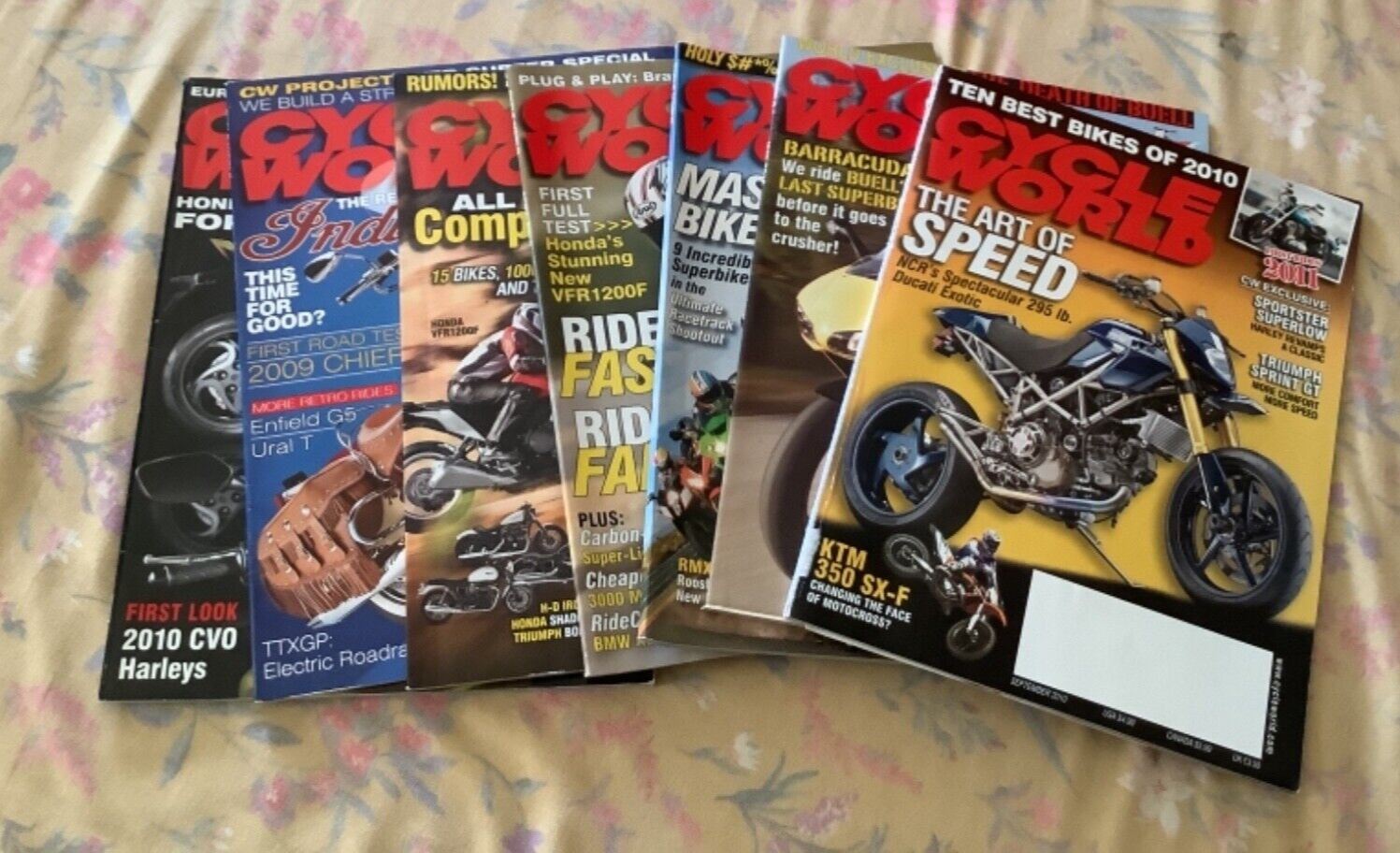 Cycle World Magazine 2009 2010 lot 7 Harley Indian Barracuda